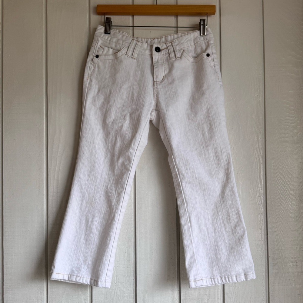 Prana Y2K White Denim Capris